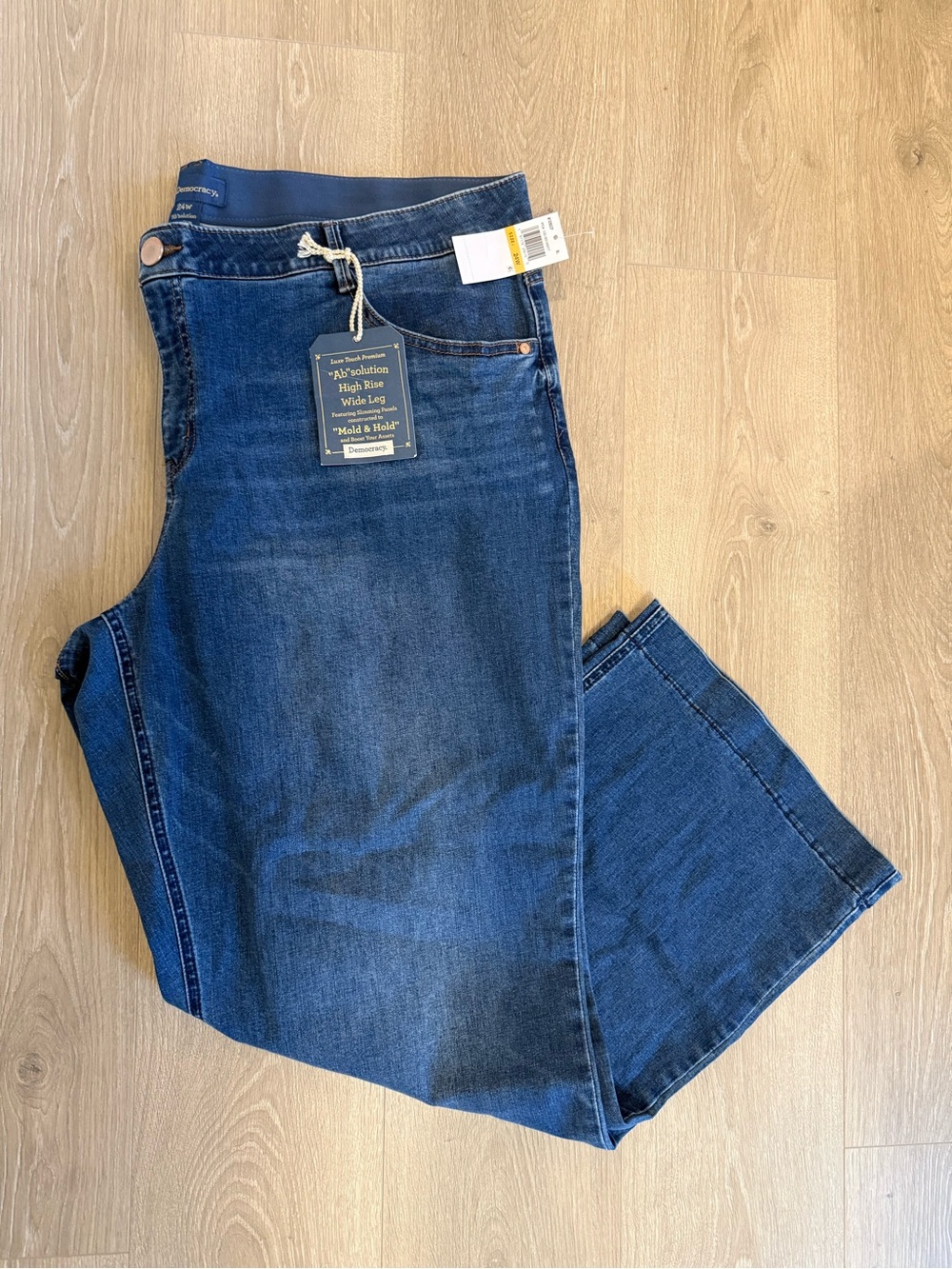 NWT Democracy "Ab"solution High Rise Wide Leg Jeans Size 24W